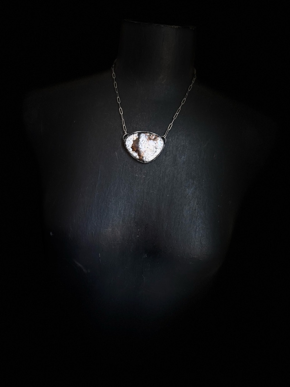 Dendritic agate crystal pendant necklace boho jewelry southwest jewelry for woma - Picture 5 of 9
